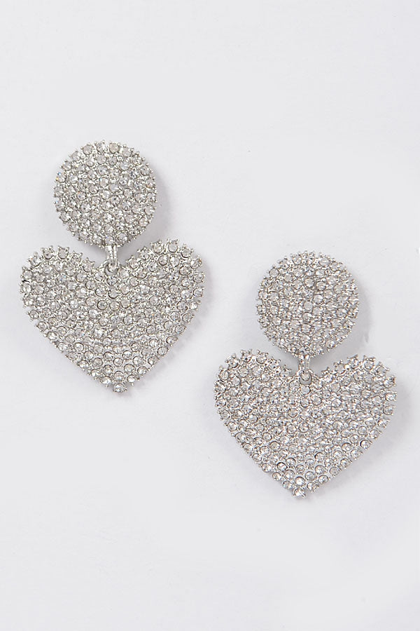 Heart Rhinestone Earring
