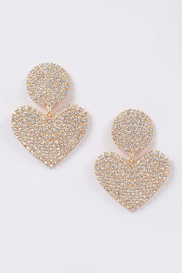 Heart Rhinestone Earring