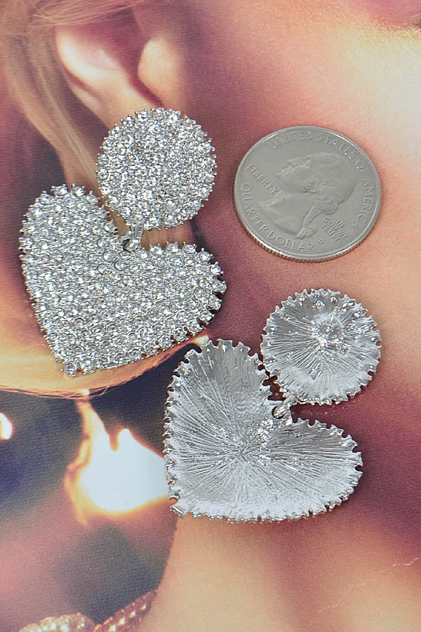 Heart Rhinestone Earring