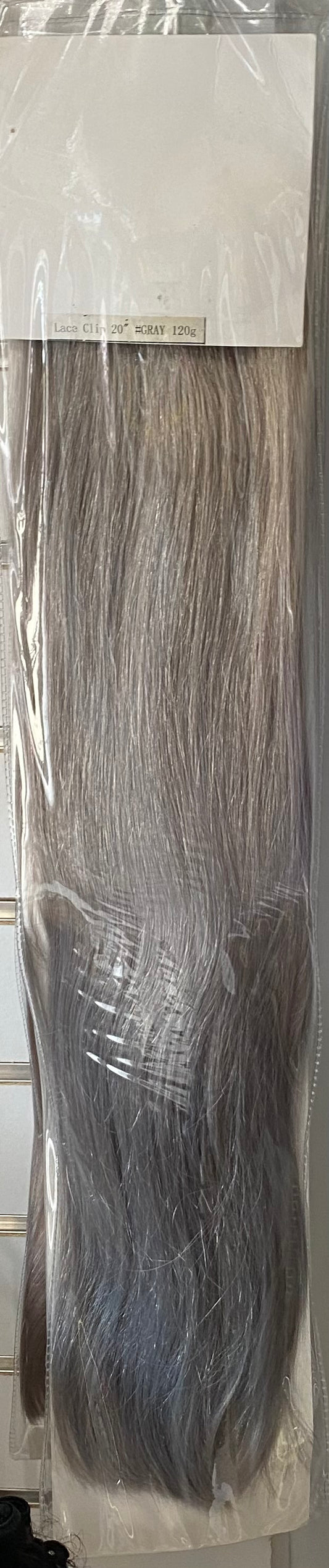 Platinum Gray Clip-in Extensions 20”