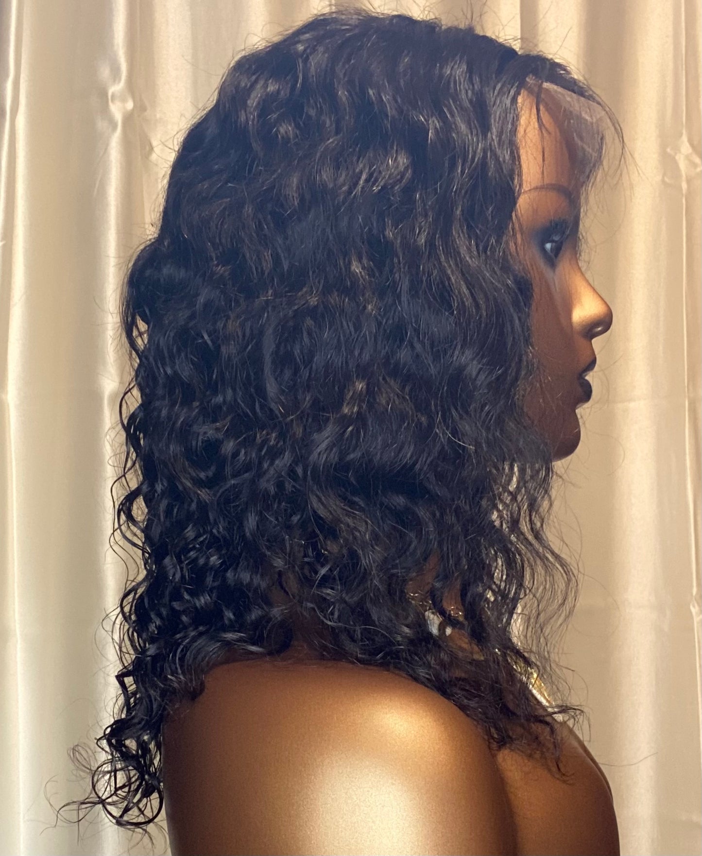 Messy Curl Closure Wig 14”