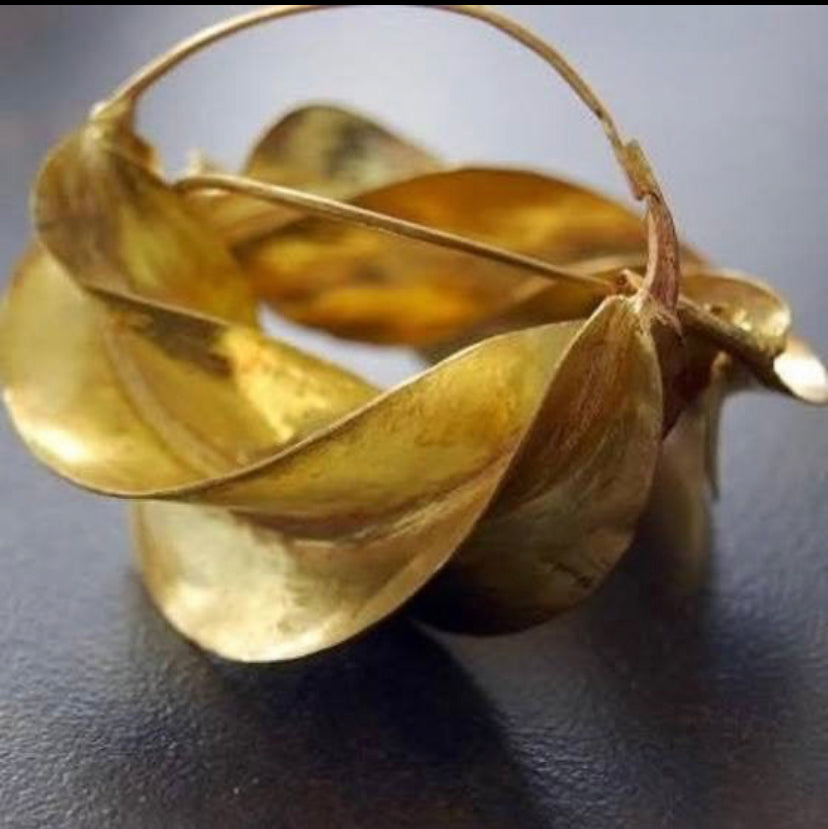 African Fulani Brass Earring set