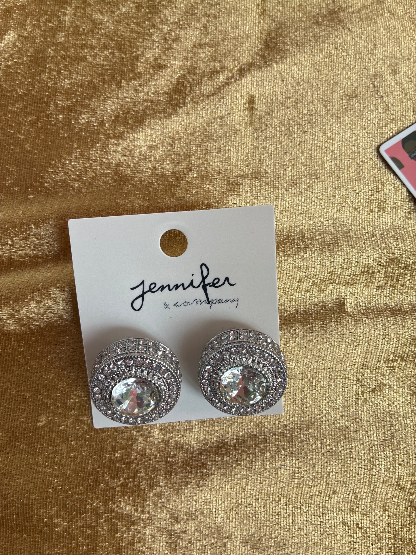 Large Diamond studded earrings