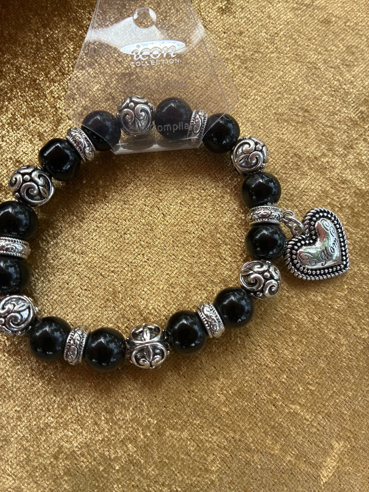 Heart charm bracelet