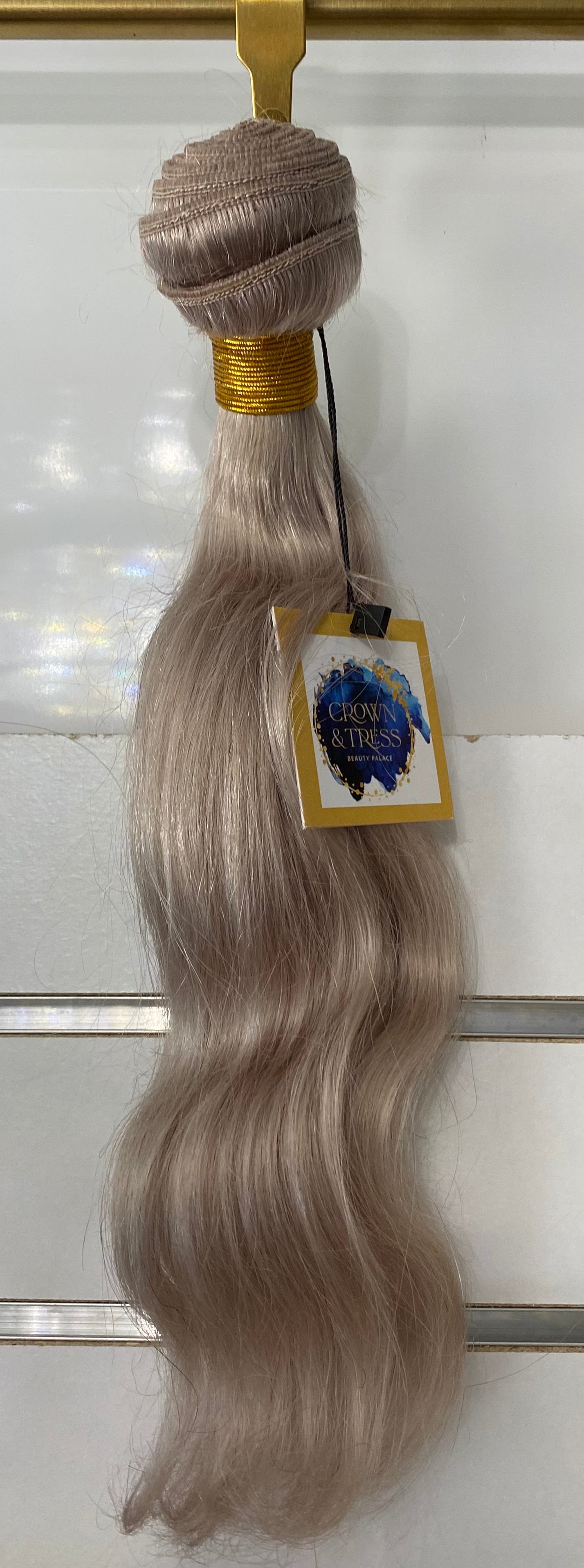 Brazilian Body Wave Champagne Gray Hair Extensions