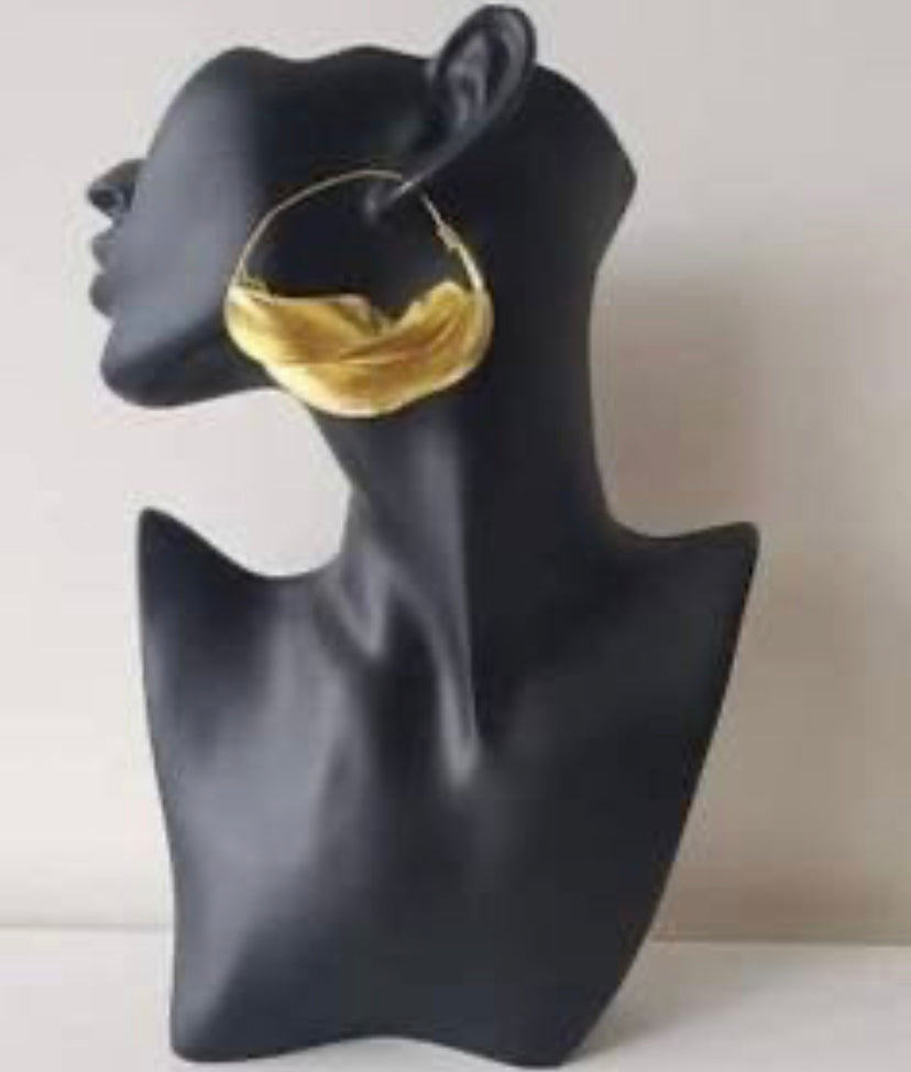 African Fulani Brass Earring set